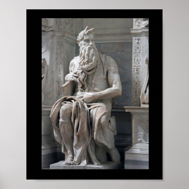 Michelangelos Moses-affisch Poster (Framsidan)