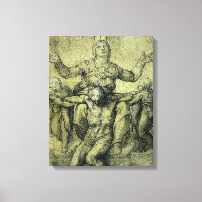Michelangelos Pieta för Vittoria Colonna Canvastryck (Framsida)