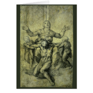 Michelangelos Pietà för Vittoria Colonna Hälsningskort