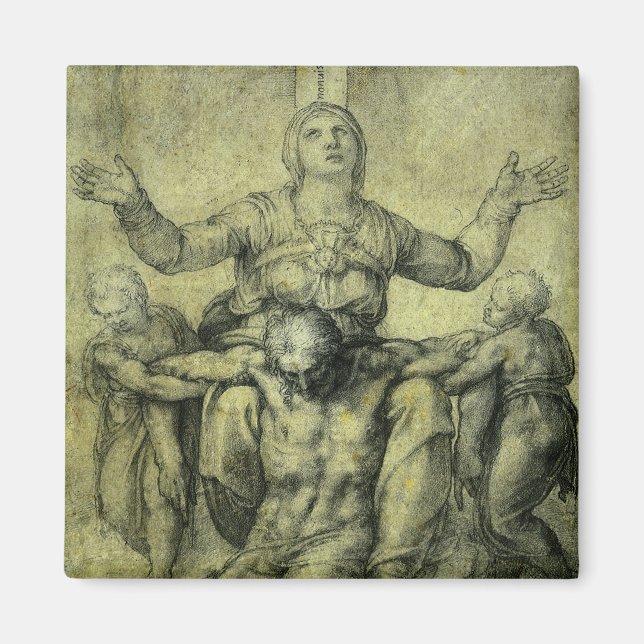 Michelangelos Pieta för Vittoria Colonna Magnet (Framsidan)