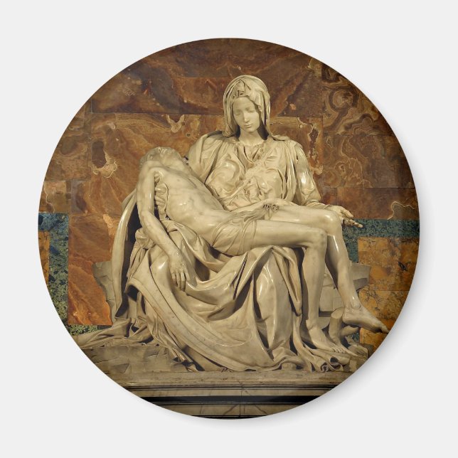 Michelangelos Pieta i St. Peter's Basilica Magnet (Framsidan)