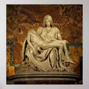 Michelangelos Pieta i Sts Peter Basilica Poster