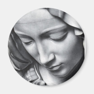 Michelangelos Pieta specificerar av jungfruliga Magnet