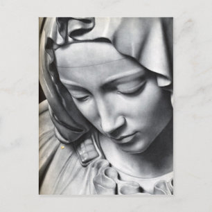 Michelangelos Pieta-uppgift om Virgin Marys ansikt Vykort