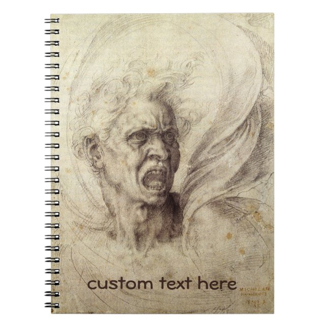 Michelangelos skadade Soul, chef för en man Anteckningsbok (Framsidan)
