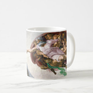 Michelangelos skapelse av Adam Kaffemugg