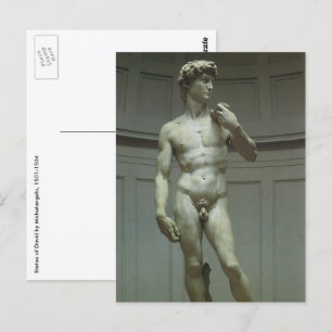 Michelangelos staty av David Vykort