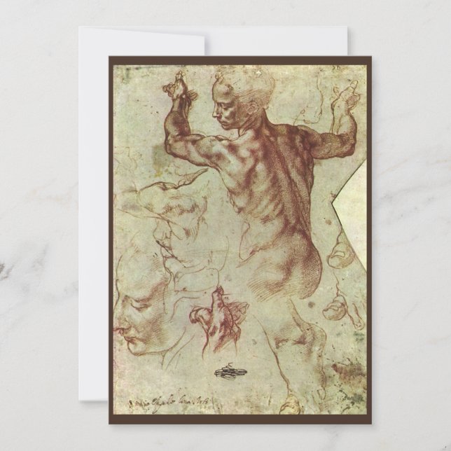 Michelangelos Studie av en libysk sibylle (Framsida)