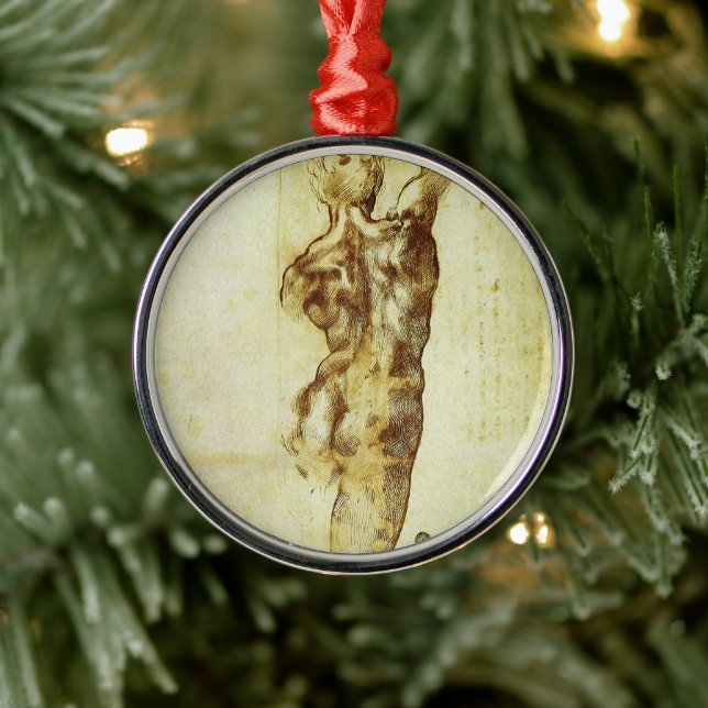 Michelangelos studie för slaget vid Cascina Julgransprydnad Metall (Träd)