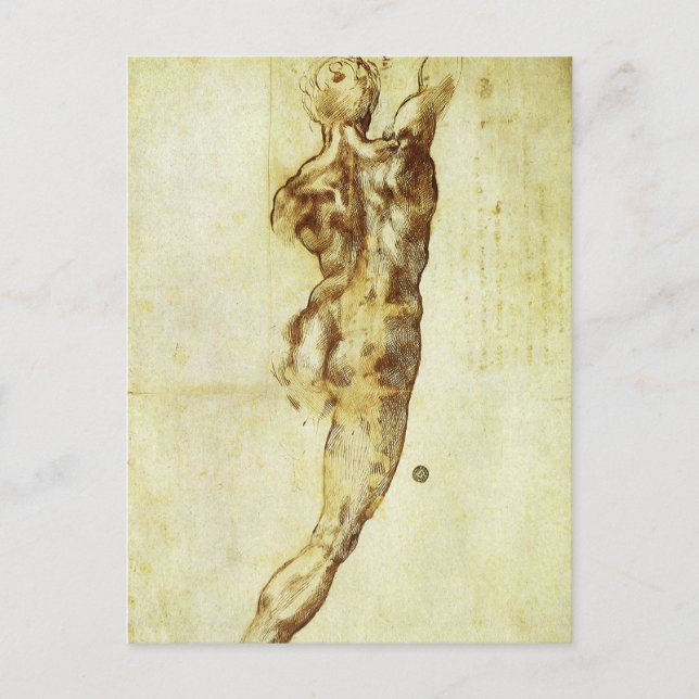 Michelangelos studie för slaget vid Cascina Vykort (Framsida)