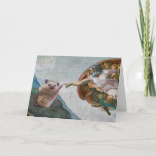 Michelangelo's The Creation of Hedgehog Card Kort