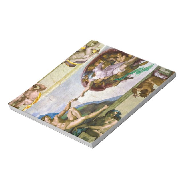 Michelangelos tillkomst av Adam Anteckningsblock (Roterad)
