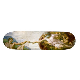 Michelangelos tillkomst av Adam Mini Skateboard Bräda 18,5 Cm