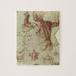 Michelangelos undersökning av Libyan Sibyl Pussel