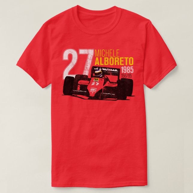 Michele Alboreto 1985 T Shirt (Design framsida)