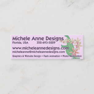 Michele Anne designer Mini Visitkort