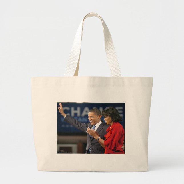 Michelle & Barack Obama Jumbo Tygkasse (Framsidan)