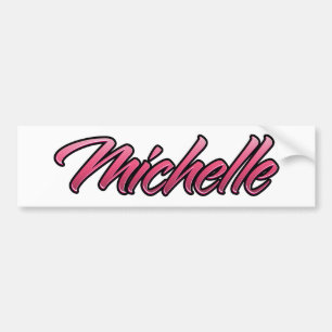 Michelle bleknar rosa Aufkleber Klistermärke