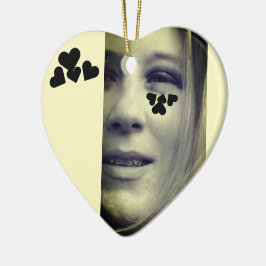 ♥ Michelle Heart Herz ♥ Julgransprydnad Keramik