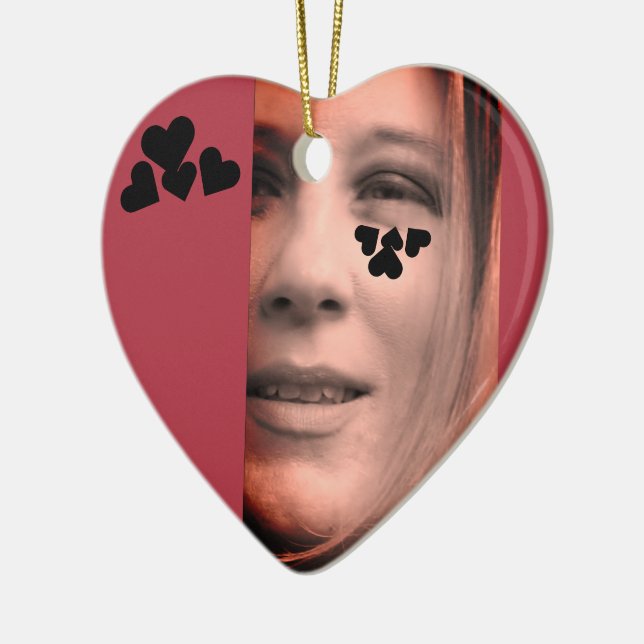 ♥ Michelle Heart Herz ♥ Julgransprydnad Keramik (Vänster)