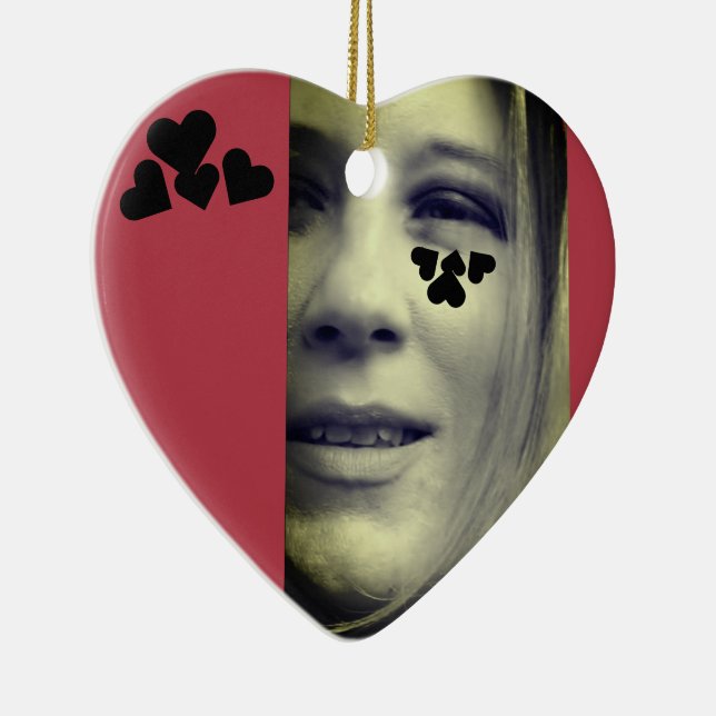 ♥ Michelle Heart Herz ♥ Julgransprydnad Keramik (Höger)