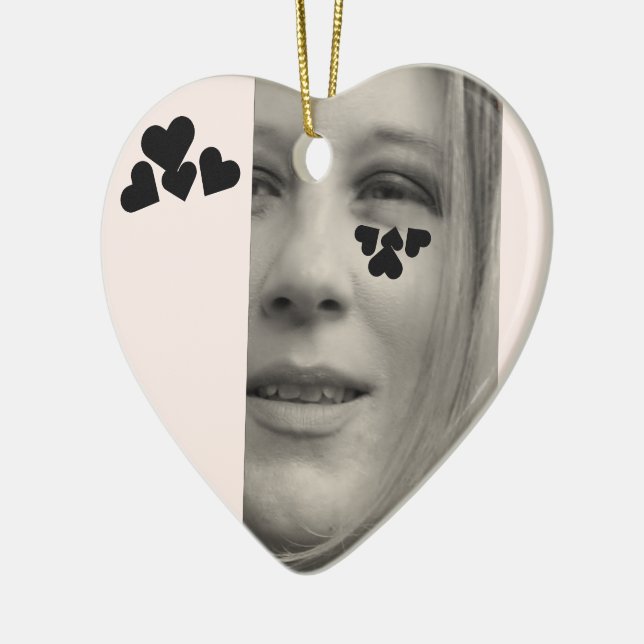 ♥ Michelle Heart Herz ♥ Julgransprydnad Keramik (Vänster)