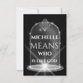 Michelle Namn betyder Diamond Student Spark Inbjudningar