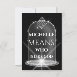 Michelle Namn betyder Diamond Student Spark Inbjudningar