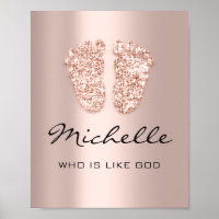 Michelle Namn betyder Nyfödd bebis Feet Ro Gift