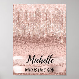 Michelle Namn: födelsedag 16 Möhippan Ro Poster