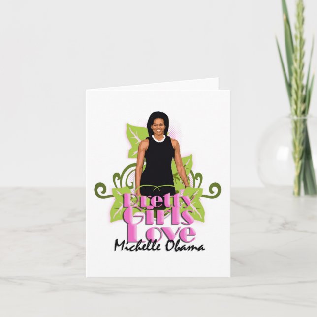 Michelle O "Söt Girls Kärlek" Notecard Kort (Framsida)