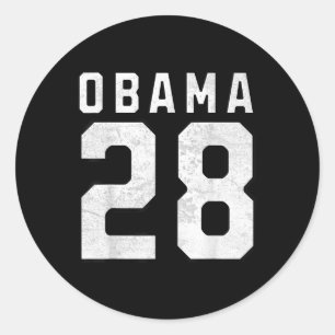 Michelle Obama 2028 för president nummer 28 Vintag Runt Klistermärke