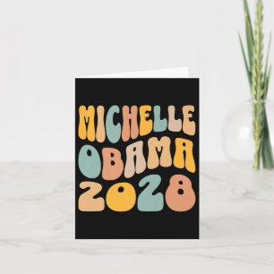 Michelle Obama 2028 För president Resist Vågigt Gr Kort