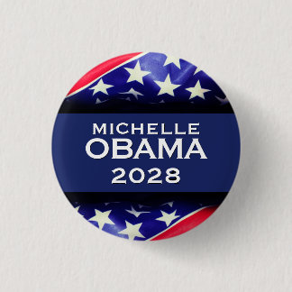 Michelle OBAMA 2028 Kampanj Button Knapp