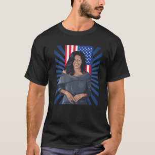 Michelle Obama American Internationell Women Histo T Shirt