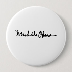 MICHELLE OBAMA AUTOGRAF - - .PNG KNAPP