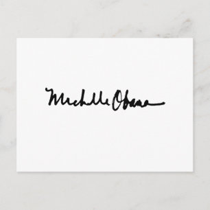 MICHELLE OBAMA AUTOGRAPH -.png Vykort