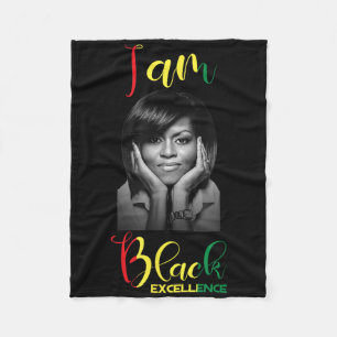 Michelle Obama Black Excellence Black History Mont Fleecefilt