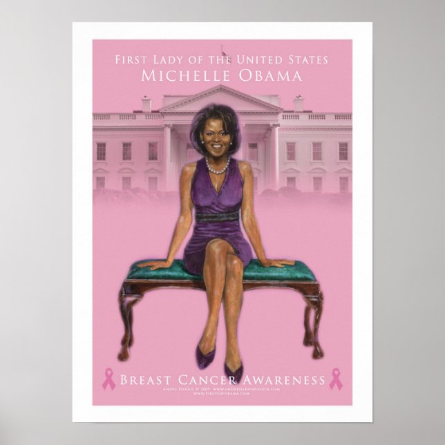 Michelle Obama-Breast Cancer Awareness 15 x 20 Poster (Framsidan)