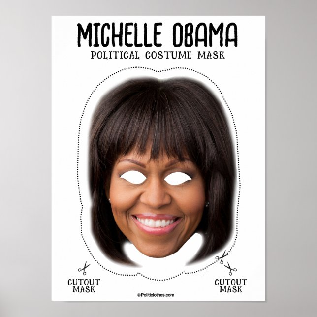 Michelle Obama Costume Mask Poster (Framsidan)