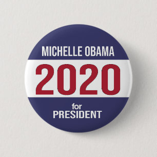 Michelle Obama för det presidentUSA valet 2020 Knapp