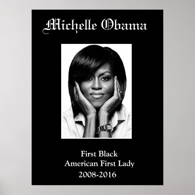 MICHELLE OBAMA FÖRST BLACK FÖRSTA DAM poster (Framsidan)