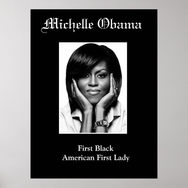 MICHELLE OBAMA FÖRST BLACK FÖRSTA DAM poster (Framsidan)