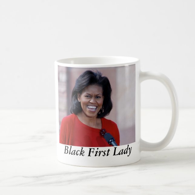 michelle obama, första dam för svart kaffemugg (Höger)