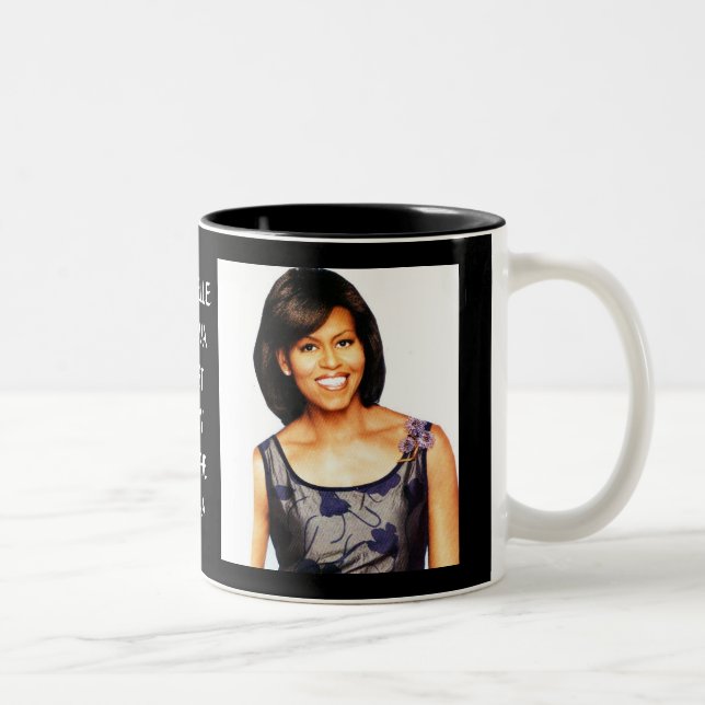 MICHELLE OBAMA, FÖRSTA DAMmugg Två-Tonad Mugg (Höger)