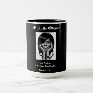 MICHELLE OBAMA FÖRSTA SVARET FÖRSTA DAM Två-Tonad MUGG