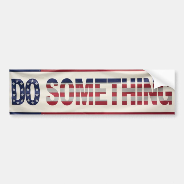 MICHELLE OBAMA "GÖR NÅGONTING" Bumper Sticker Bildekal (Framsidan)