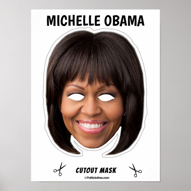 MICHELLE OBAMA Halloween Mask Poster (Framsidan)