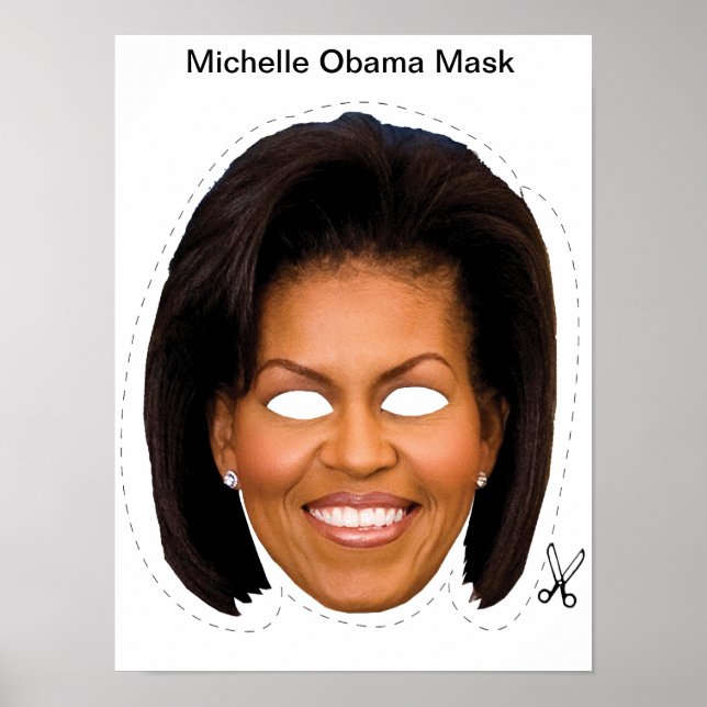 Michelle Obama Halloween Mask Poster (Framsidan)