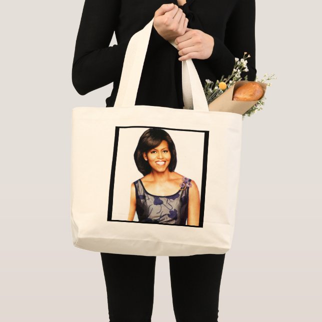 MICHELLE OBAMA handväska Jumbo Tygkasse (Framsida (produkt))